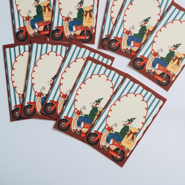 LDV Xmas mini card - My bike is my sleigh (10 Sheets)