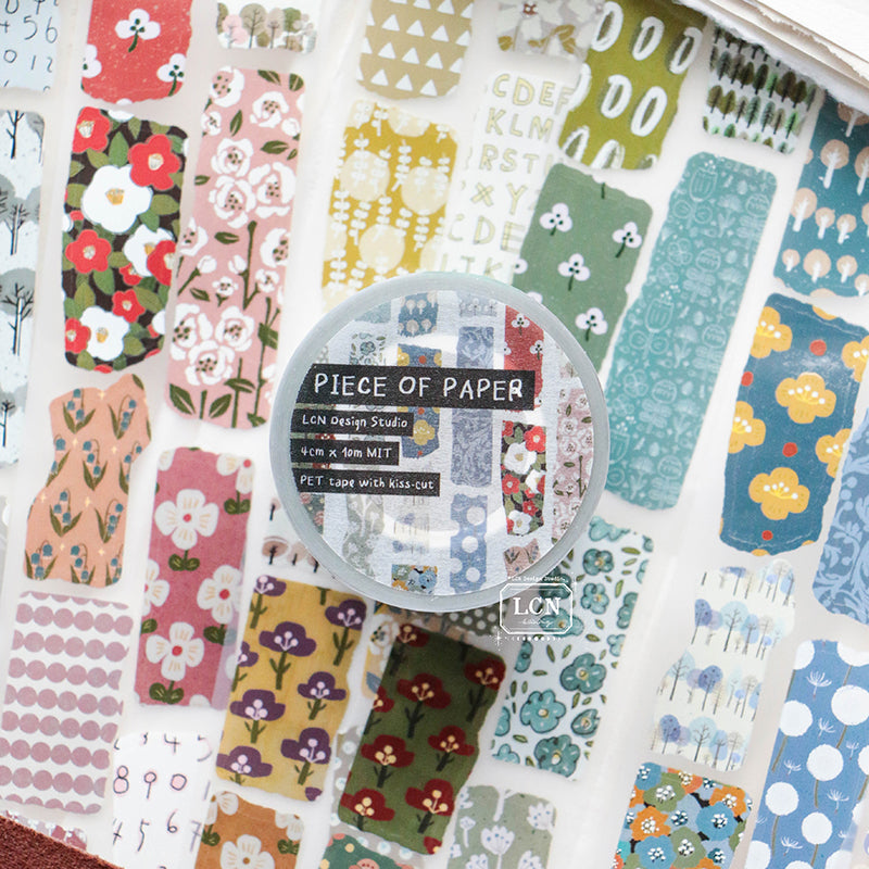 LCN Piece of paper PET tape/Washi tape with kiss-cut