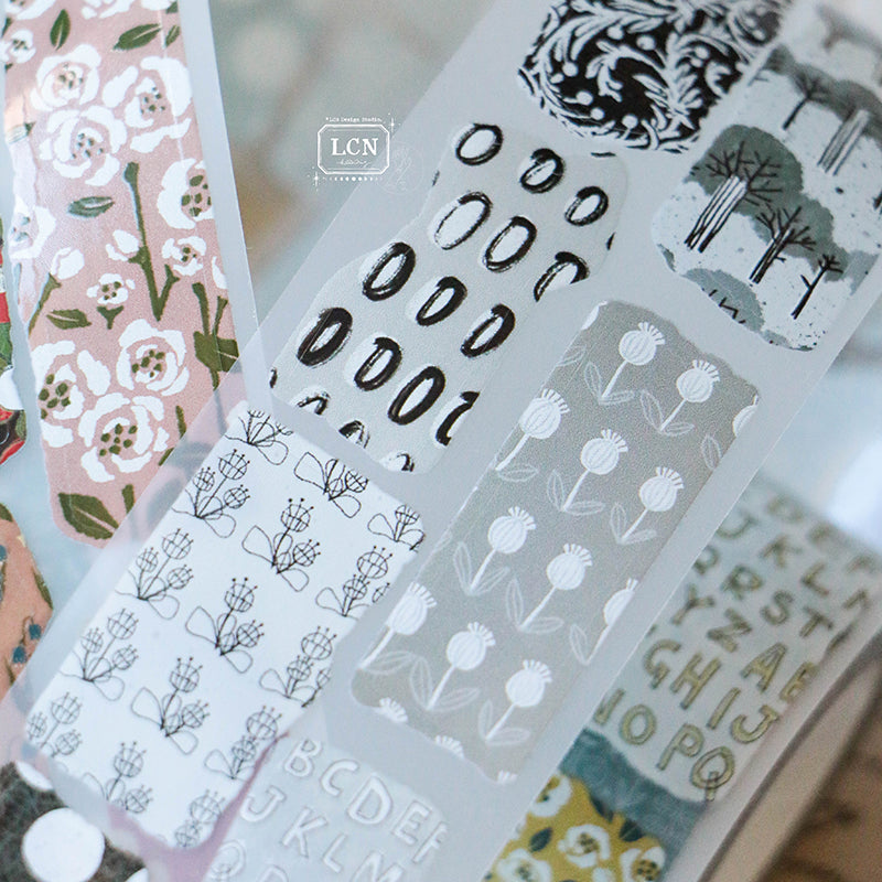LCN Piece of paper PET tape/Washi tape with kiss-cut