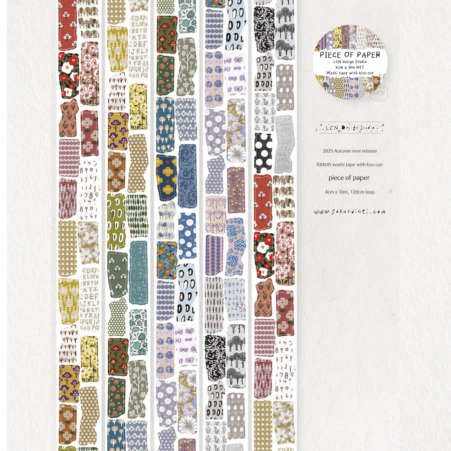 LCN Piece of paper PET tape/Washi tape with kiss-cut