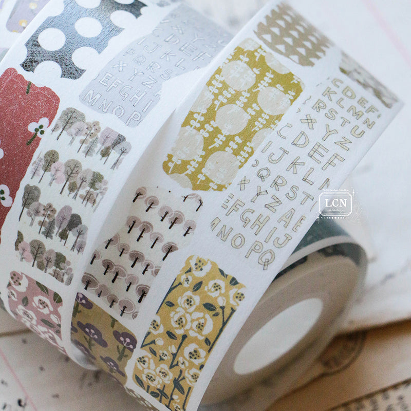 LCN Piece of paper PET tape/Washi tape with kiss-cut