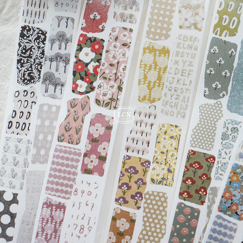 LCN Piece of paper PET tape/Washi tape with kiss-cut