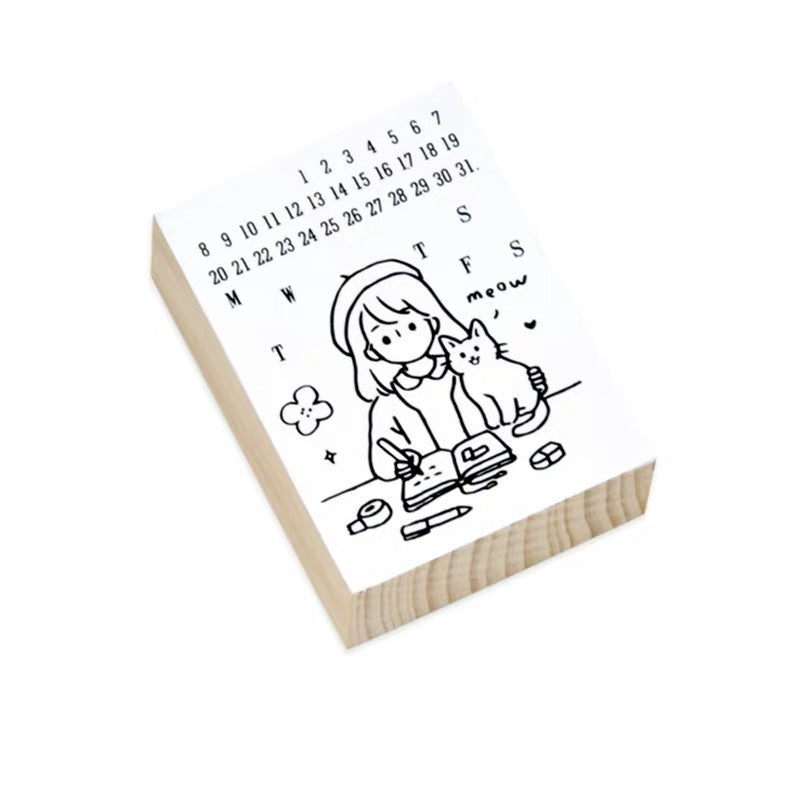 B.Book Girl's Daily II Rubber Stamps