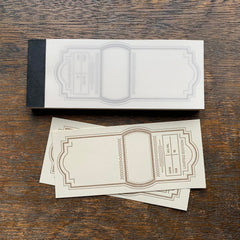 Journal Pages vintage postal letterpress mini notepad - limited edition
