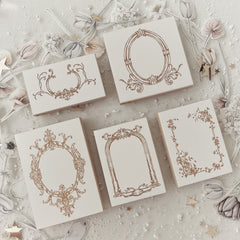 Journal Pages Vintage Frame Rubber Stamp