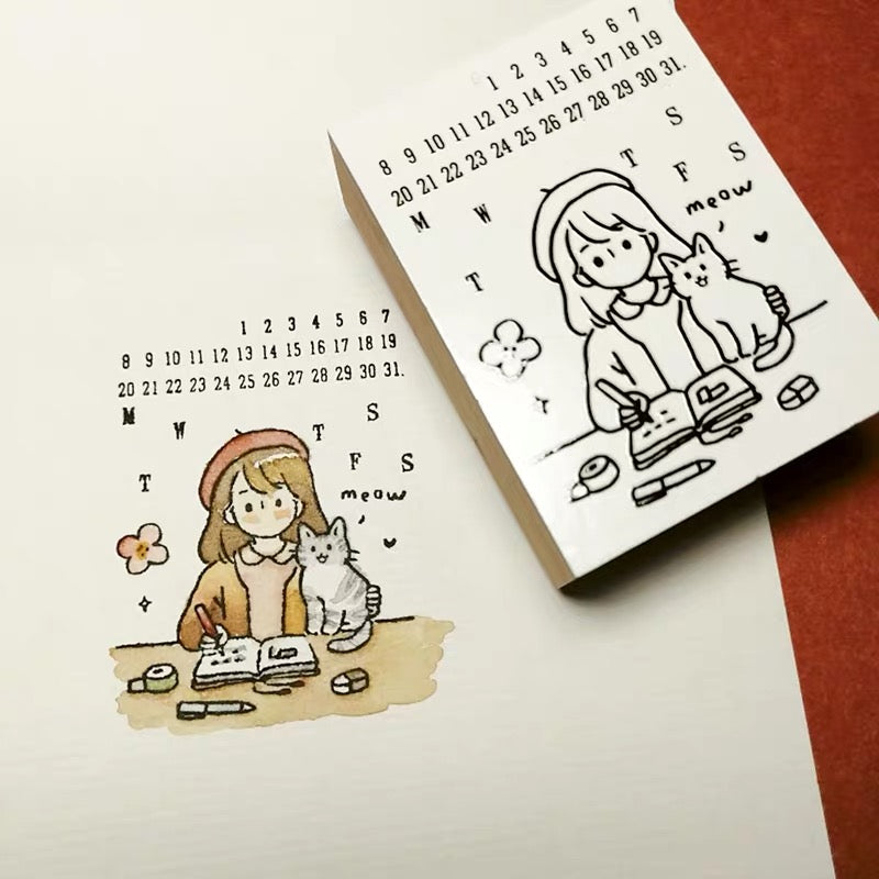 B.Book Girl's Daily II Rubber Stamps