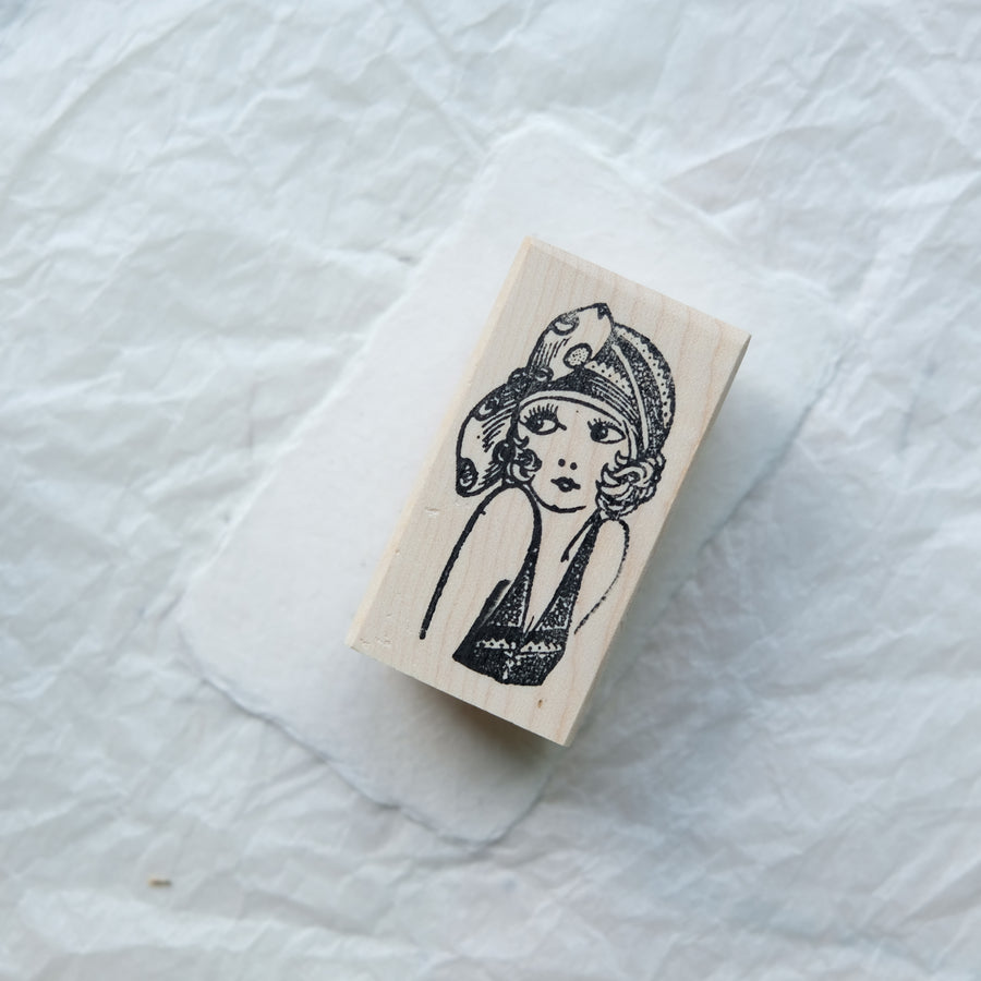 100 Proof Press Rubber Stamp Set - Vintage Female Icon