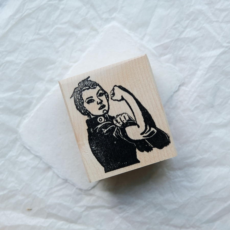 100 Proof Press Rubber Stamp Set - Vintage Female Icon