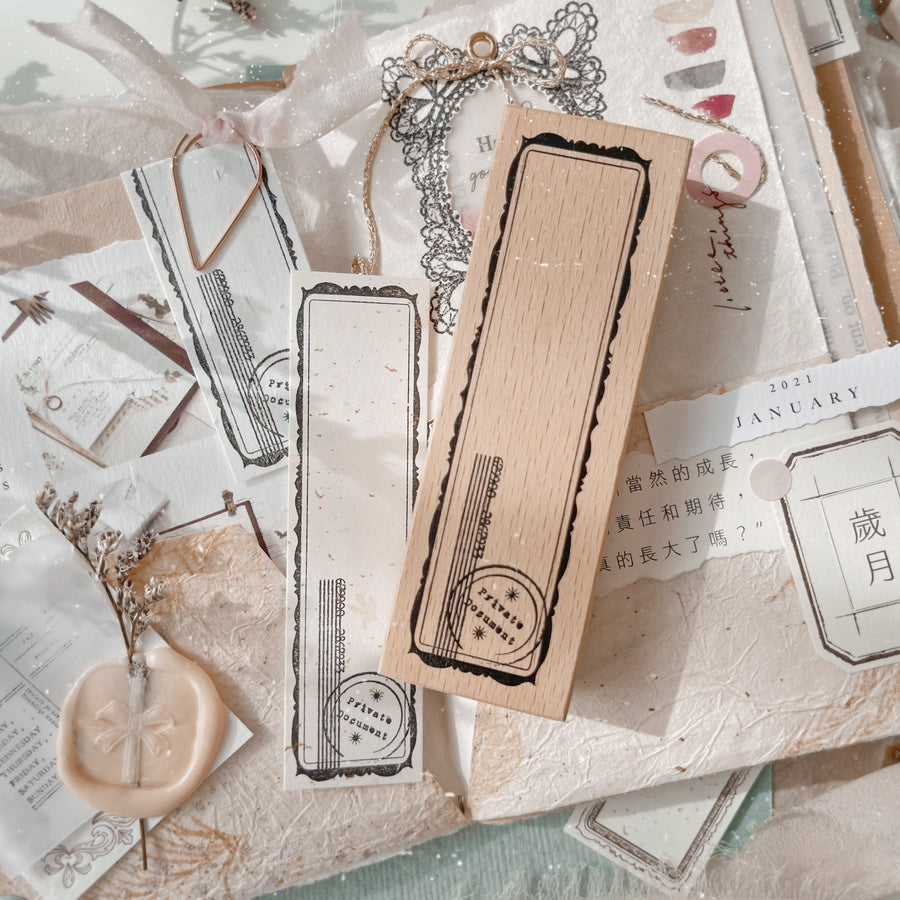 Journal Pages《back to simple》 vintage label Wooden Stamps