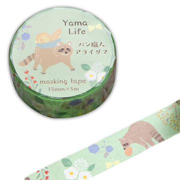 Yama Life Animal Washi Tape - Racoon