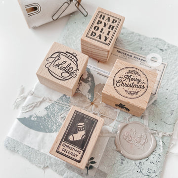 Mr.rabbit rubber stamp - holiday's mood