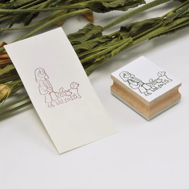 B.Book Girl's Daily II Rubber Stamps