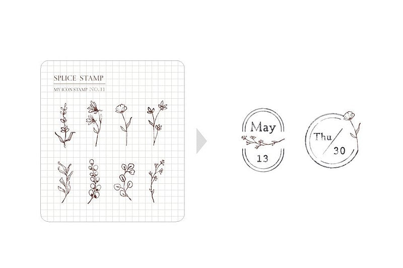 MU Clear Splice Stamp Set - Little flowers