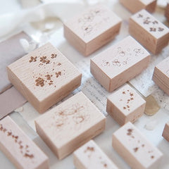 Jeenzaa - Zoey "floral•drop•shadow" Rubber Stamps