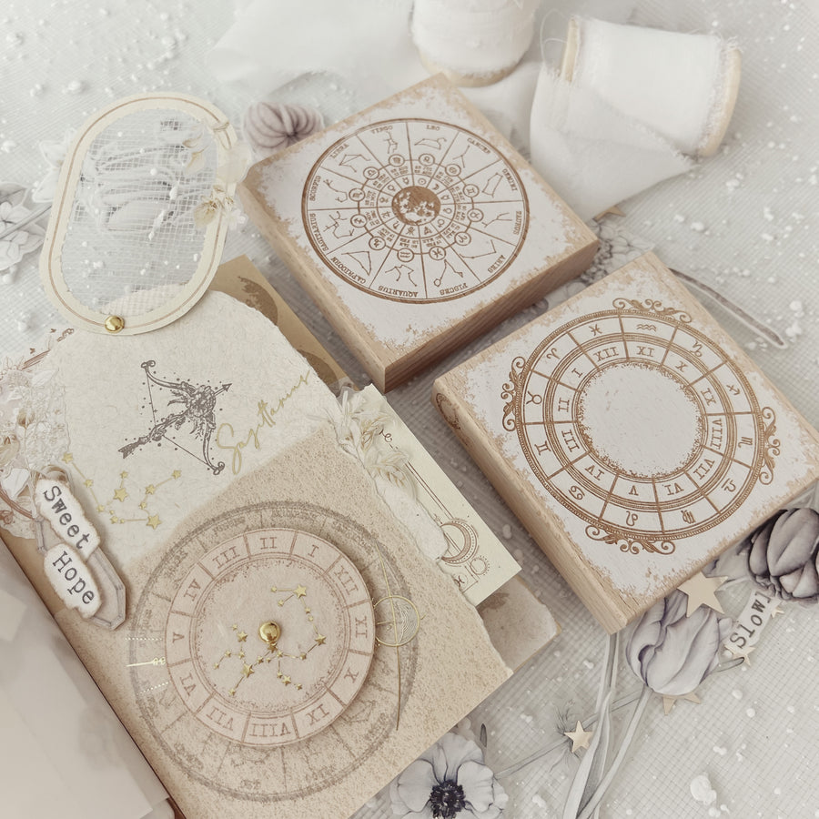 Journal Pages Horoscope series Rubber Stamp