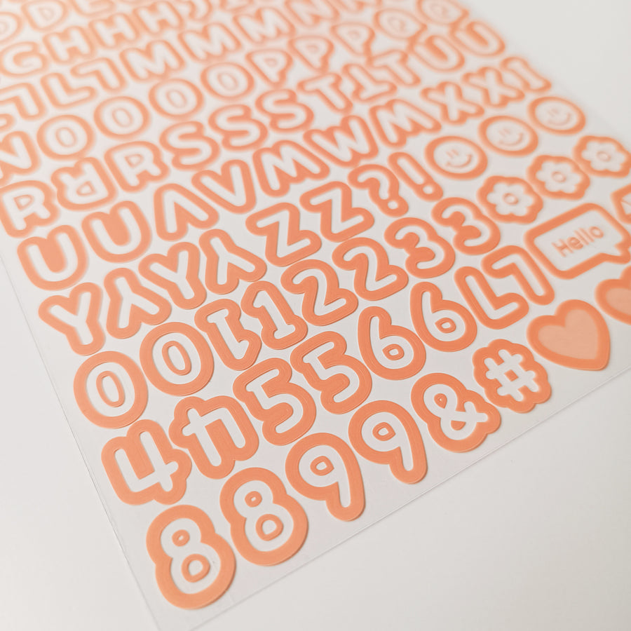 Dash & Dot Sticker - Alphabet + Number