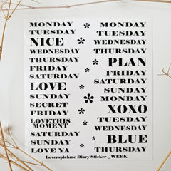 Loverspickme Dairy Sticker - Week