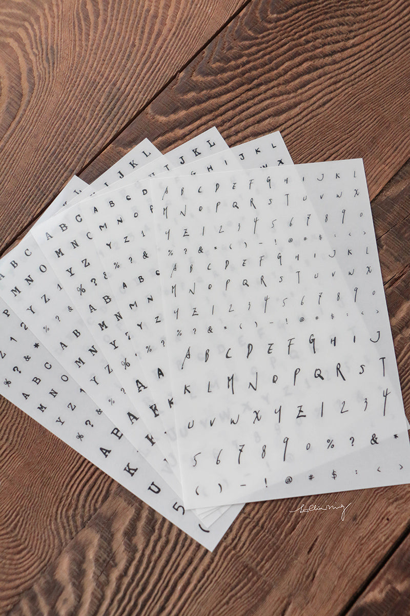 LCN Print-on stickers- letters and numbers