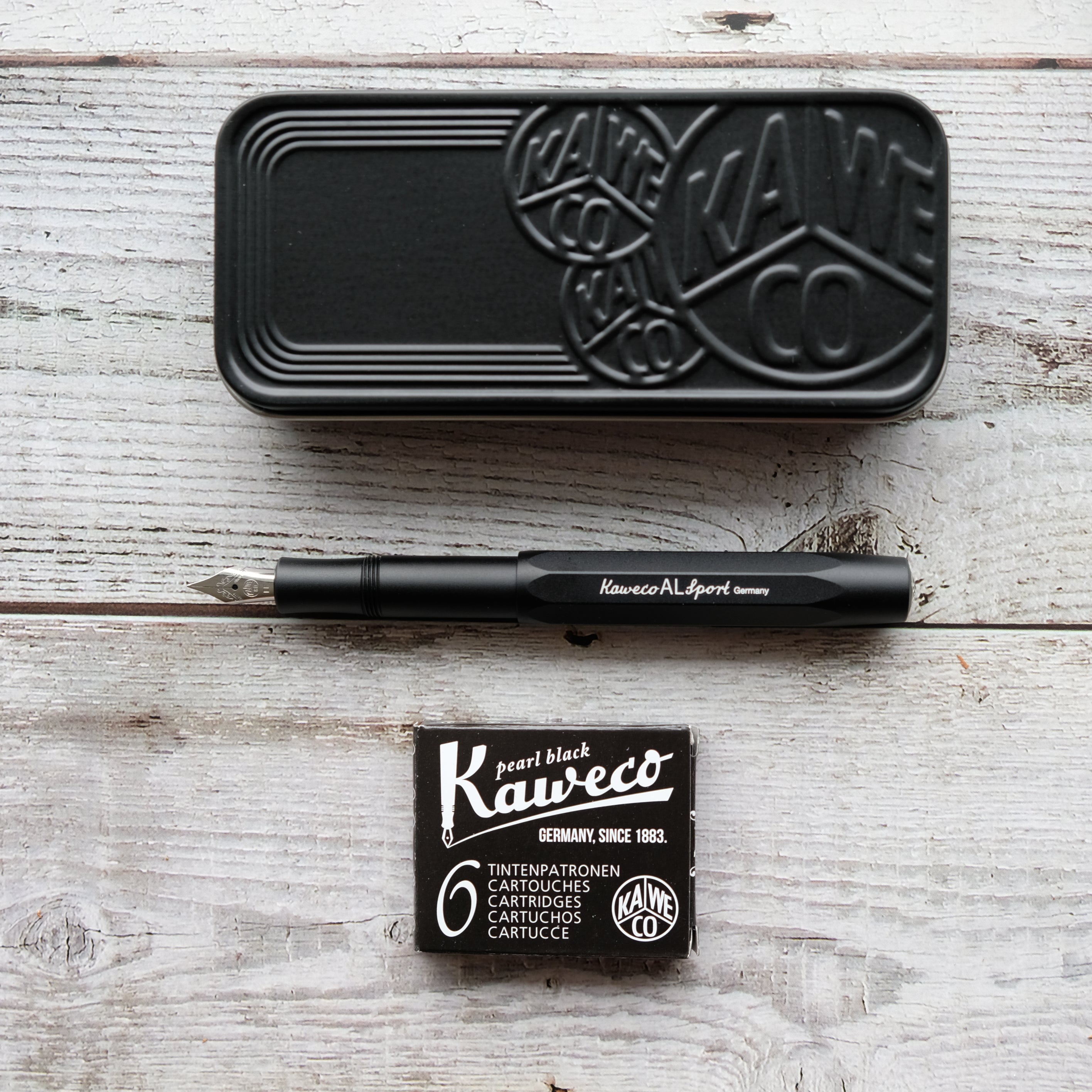Kaweco AL Sport Stone Washed Blue Vulpen Kaweco AL Sport Stone Washed Blue Vulpen