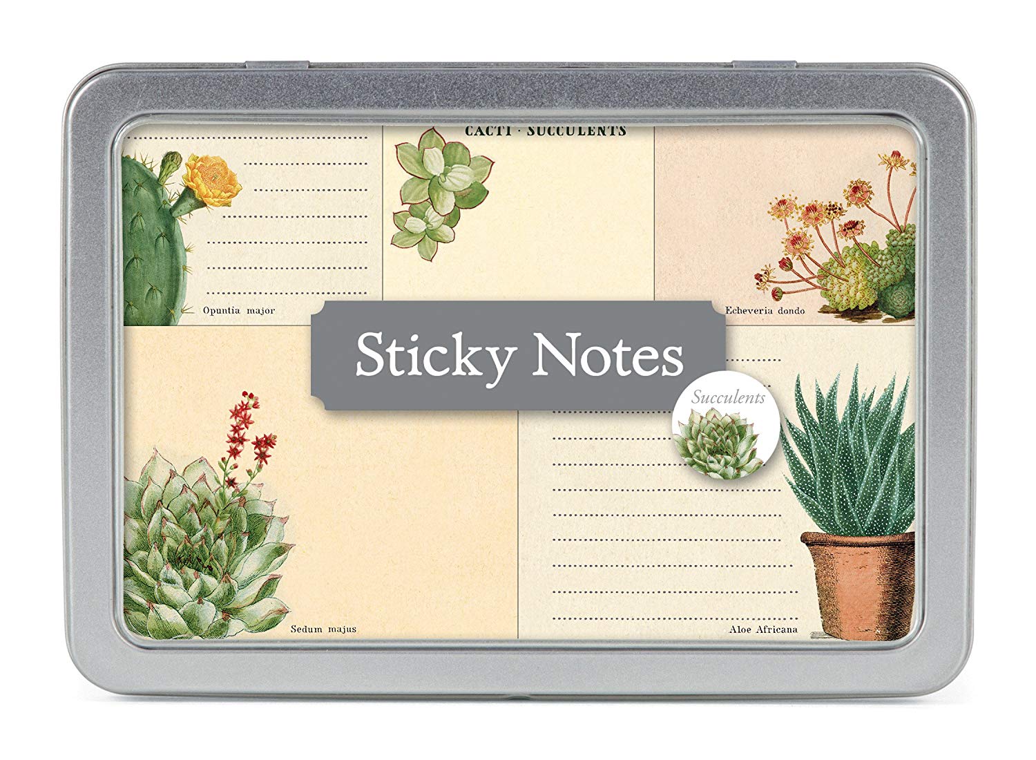 cavallini succulents Cavallini "Succulents" Sticky Notes – journalpages