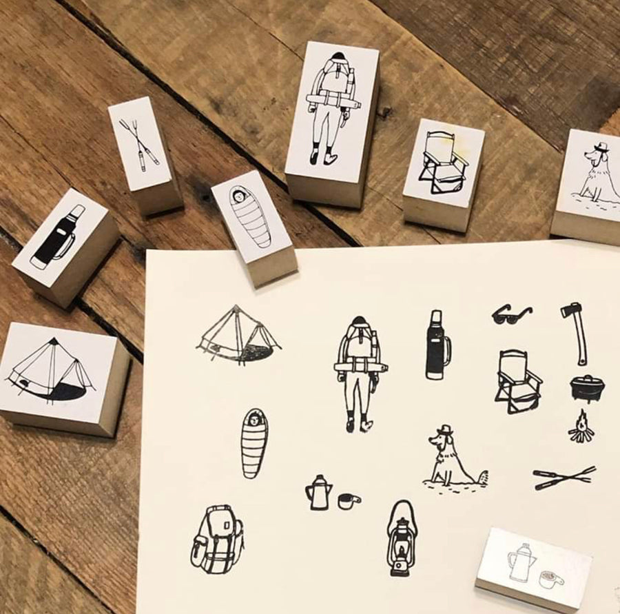 Soupy Tang The Great Outdoors rubber stamp set 【Limited Edition】