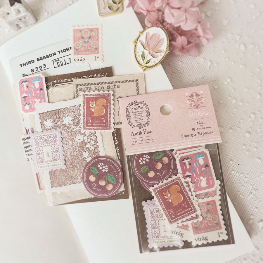 Antik Piae Stamp Style Flake Seal - pink