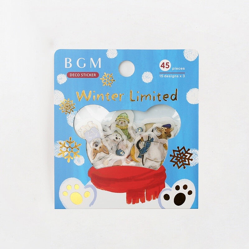 BGM winter limited Flake SEAL Washi Stickers - home