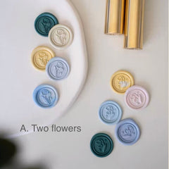 Orange journal studio 2 in 1 brass wax seal stamps