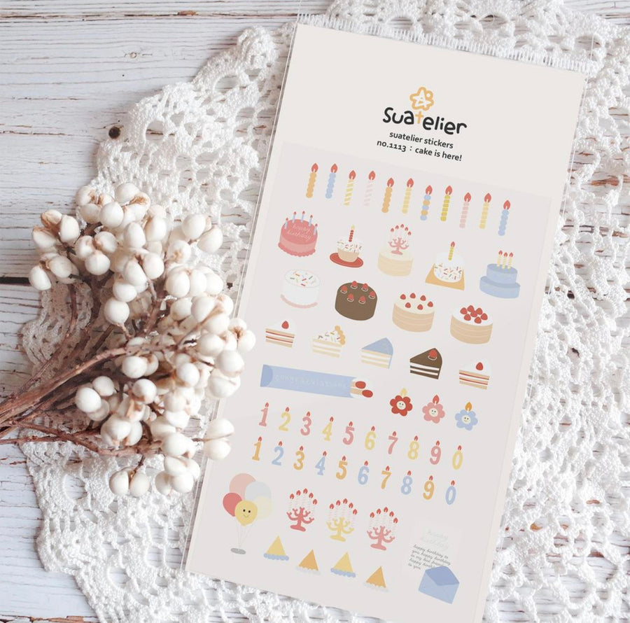 Suatelier Sticker Sheet - Cake is here!