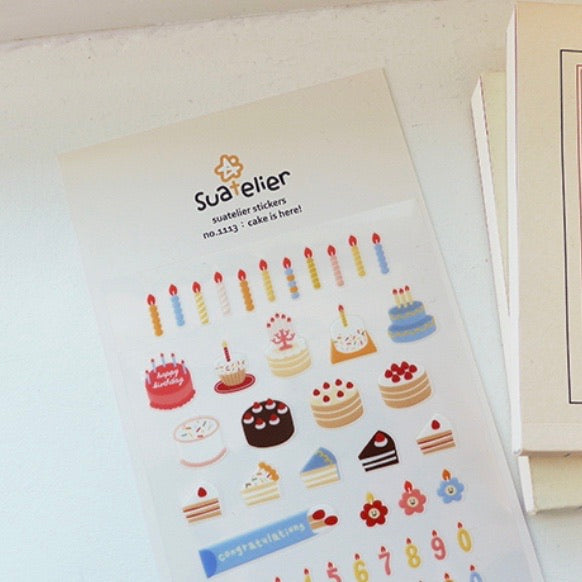 Suatelier Sticker Sheet - Cake is here!