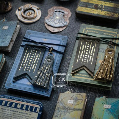 LCN x Ample Leather - Time - handmade leather mini pennant & tassel set