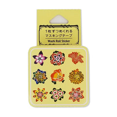 Bande arakaki BINGATA Flower washi roll sticker