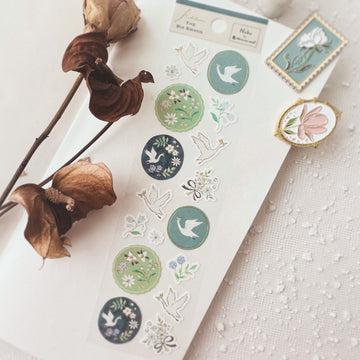 Michikusa Japanese Paper Seal  - the six swans