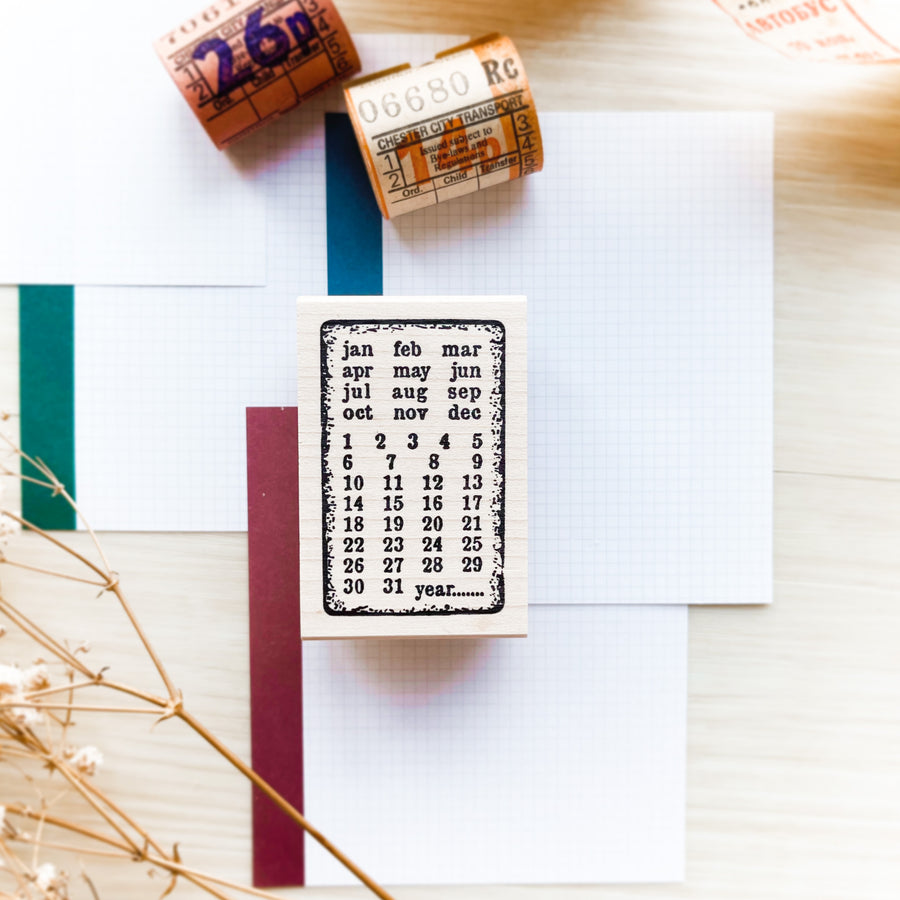 CatslifePress Calendar III Rubber Stamp