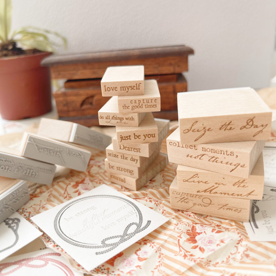 Journal Pages《moments》words mini Rubber Stamps – journalpages
