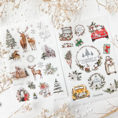 Journal Pages Woodland Winter print on sticker