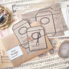 Journal Pages x Lamp x Paperi  3.0 - petite envelope paper sheets - kraft