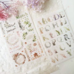 Journal Pages "trace time" print on sticker