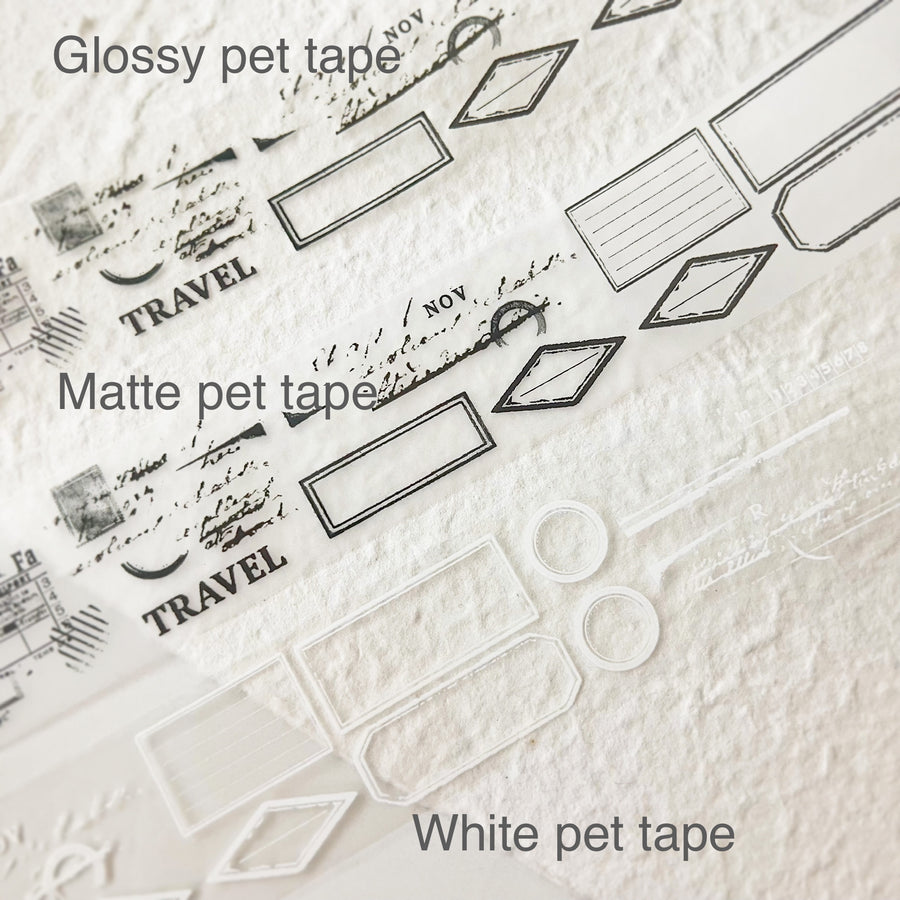 Stationery Instinct collage practice FRAME PET tape (Black/ White)