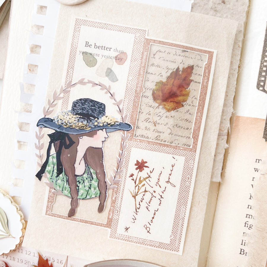 Journal Pages《Puzzles of Life II》frame Rubber Stamps