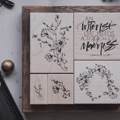 Rosy studio " flax plant " Rubber Stamps