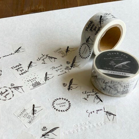 Oeda letterpress “Handwritten” message Washi Tape