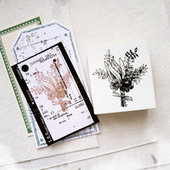 B.Book fruits Rubber Stamp