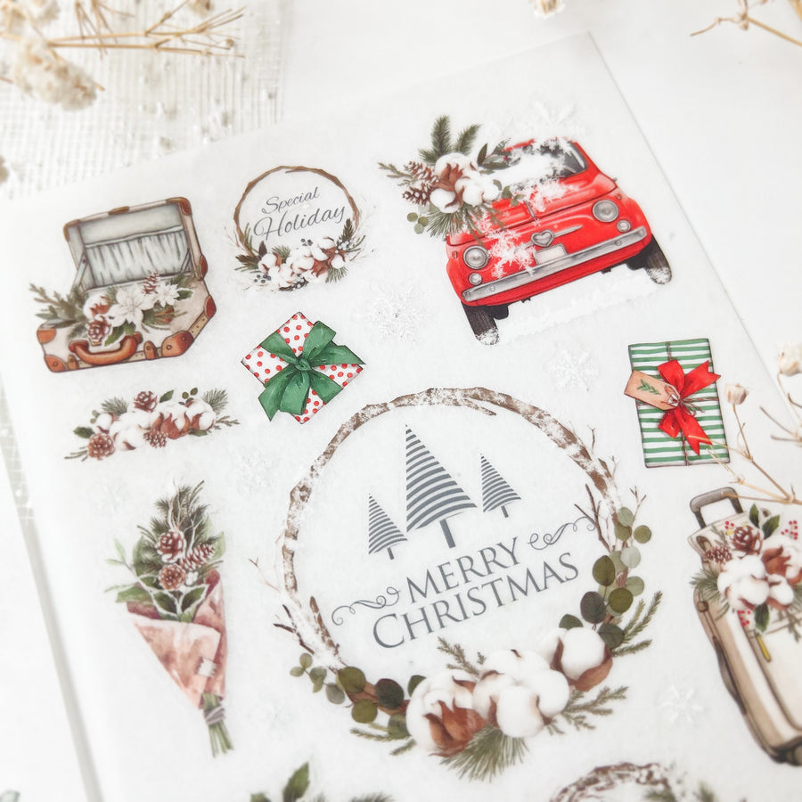 Woodsy Natural Christmas Winter Planner, Journaling, Bujo, Journal Deco  Sticker Junk Journal Decorative 2453