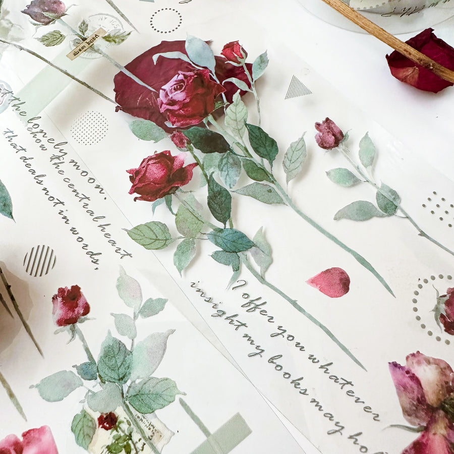 Baicangjia studio rose garden pet tape & washi tape