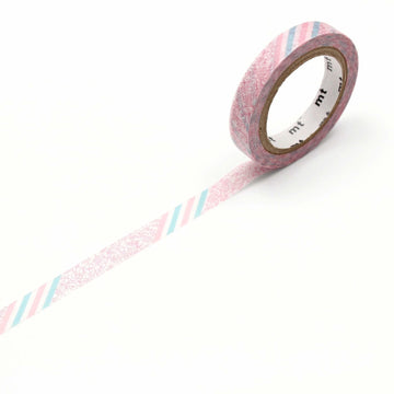 MT Ex Washi Tape Pink Flower Stripe