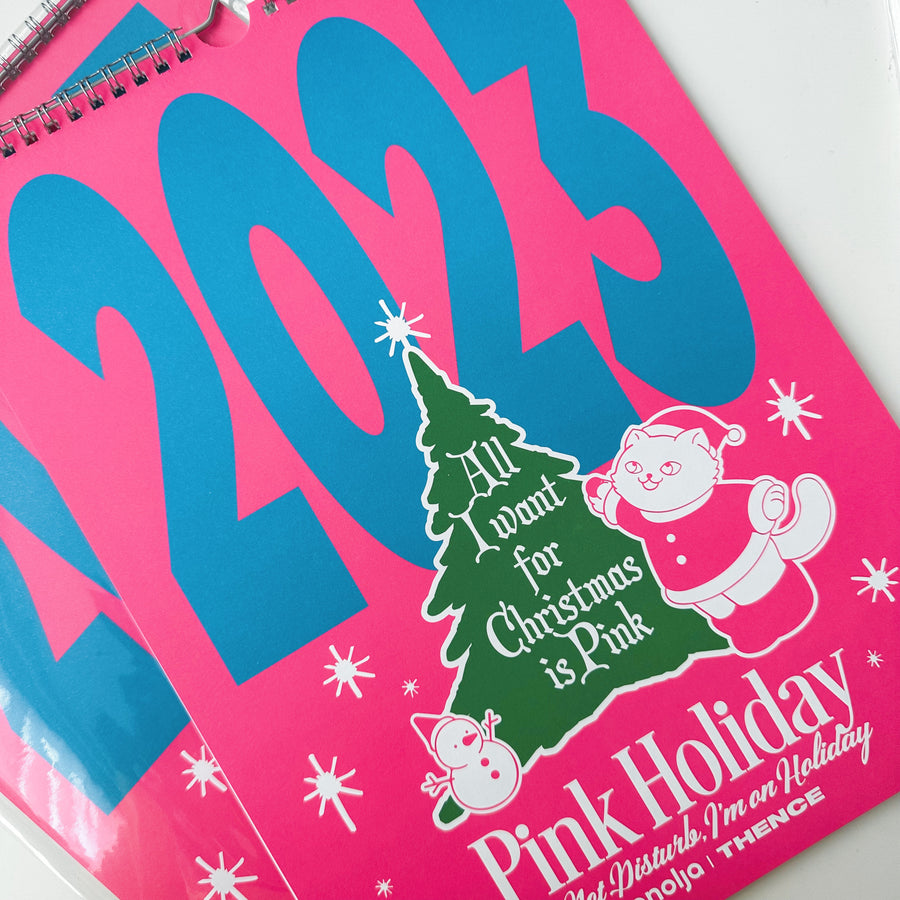 Pink Holiday 2023 wall calendar