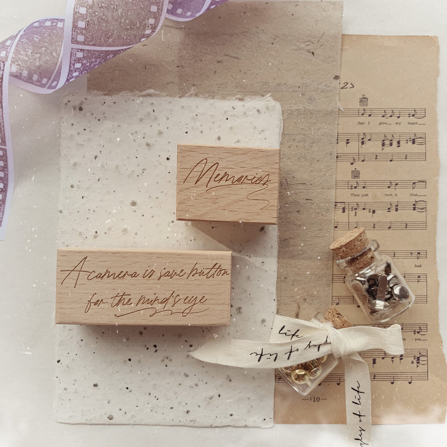 Journal Pages《Puzzles of Life》words Rubber Stamps