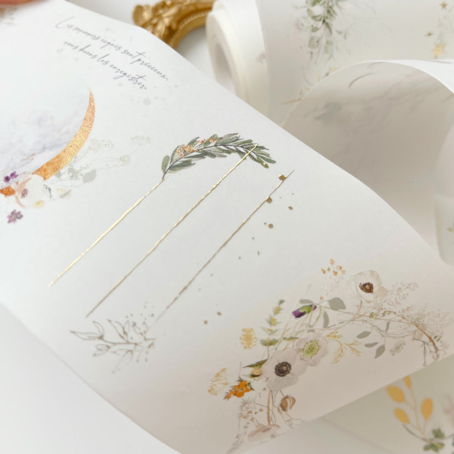 Journal Pages floral moon Pet tape