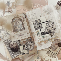 Journal Pages " secret of the heart " rubber stamps